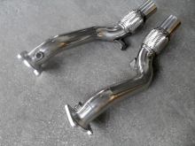 Audi S4 2.7 biturbo - K04 downpipe and 63mm twin exhaust with X-pipe