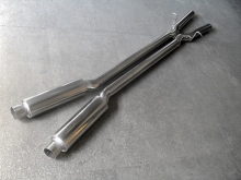 Audi S4 2.7 biturbo - K04 downpipe and 63mm twin exhaust with X-pipe
