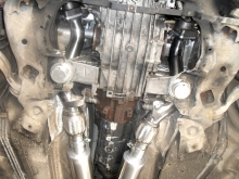 Audi S4 2.7 biturbo - K04 downpipe and 63mm twin exhaust with X-pipe